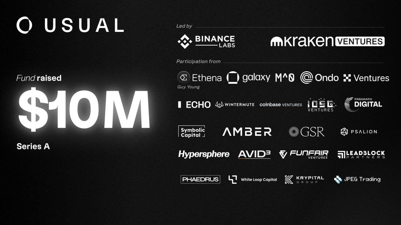 Usual Raises Million in Series A Funding Led by Kraken Ventures and Binance Labs