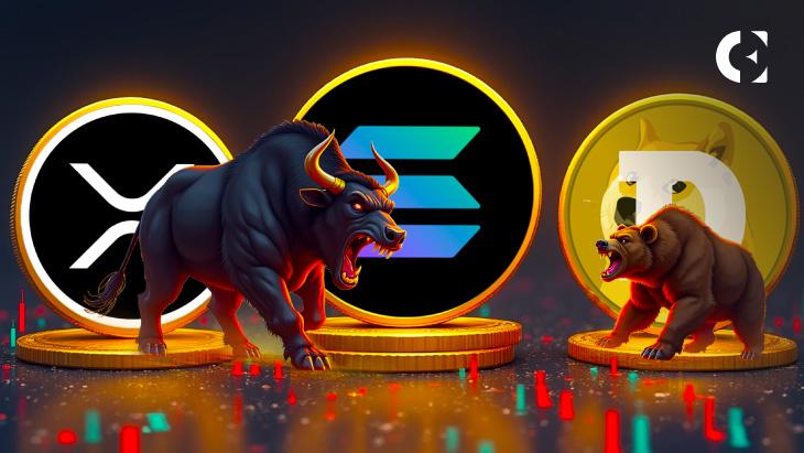 XRP的“小黄金交叉”和SOL的“黄金交叉”对比DOGE的弱点